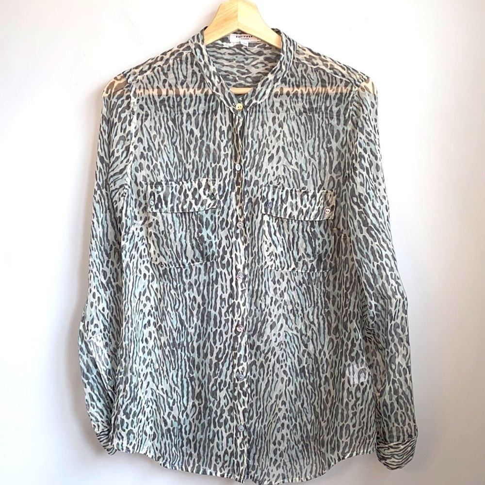 Equipment Femme Signature Silk Shirt SZ M
